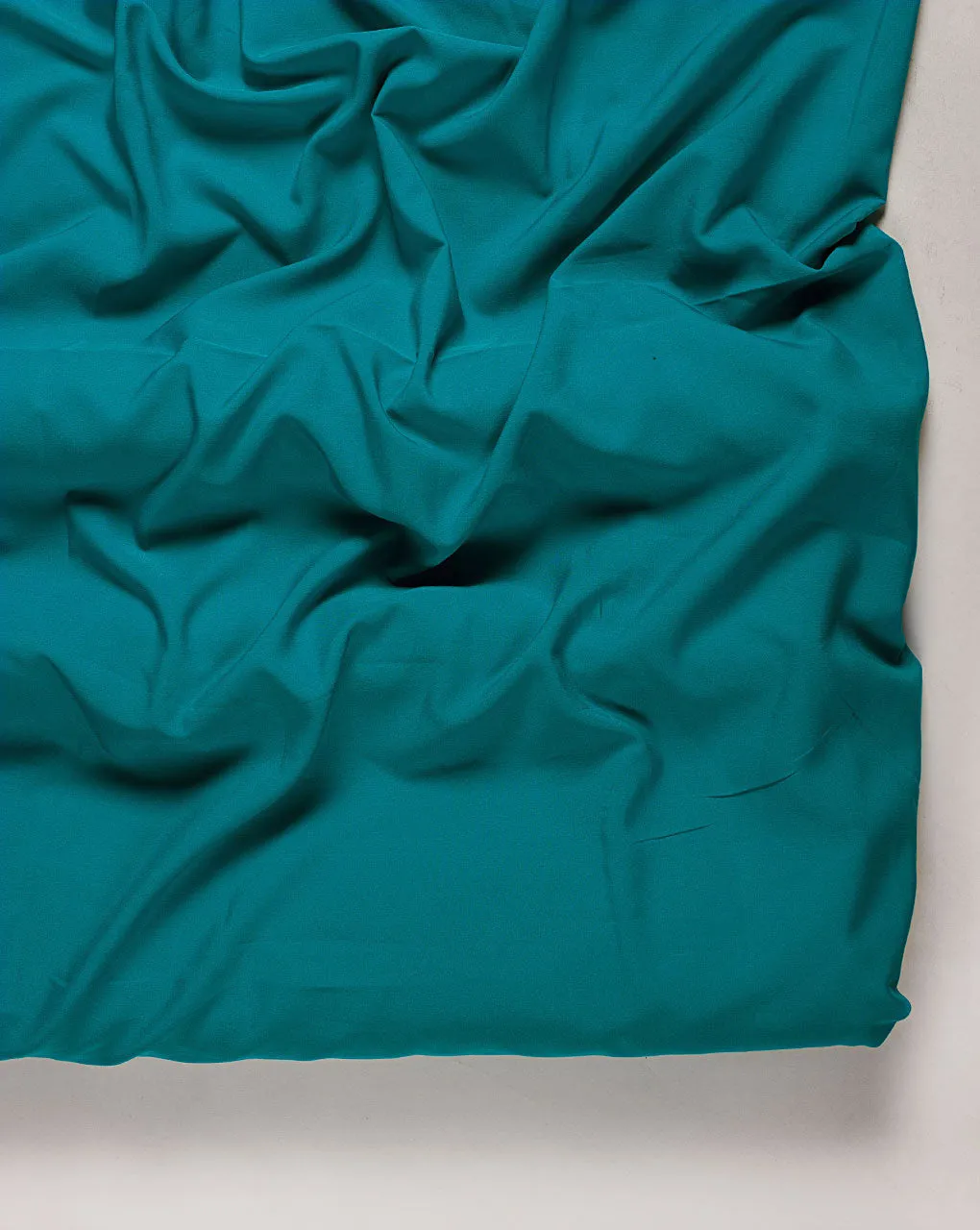 Teal Plain Crepe Fabric