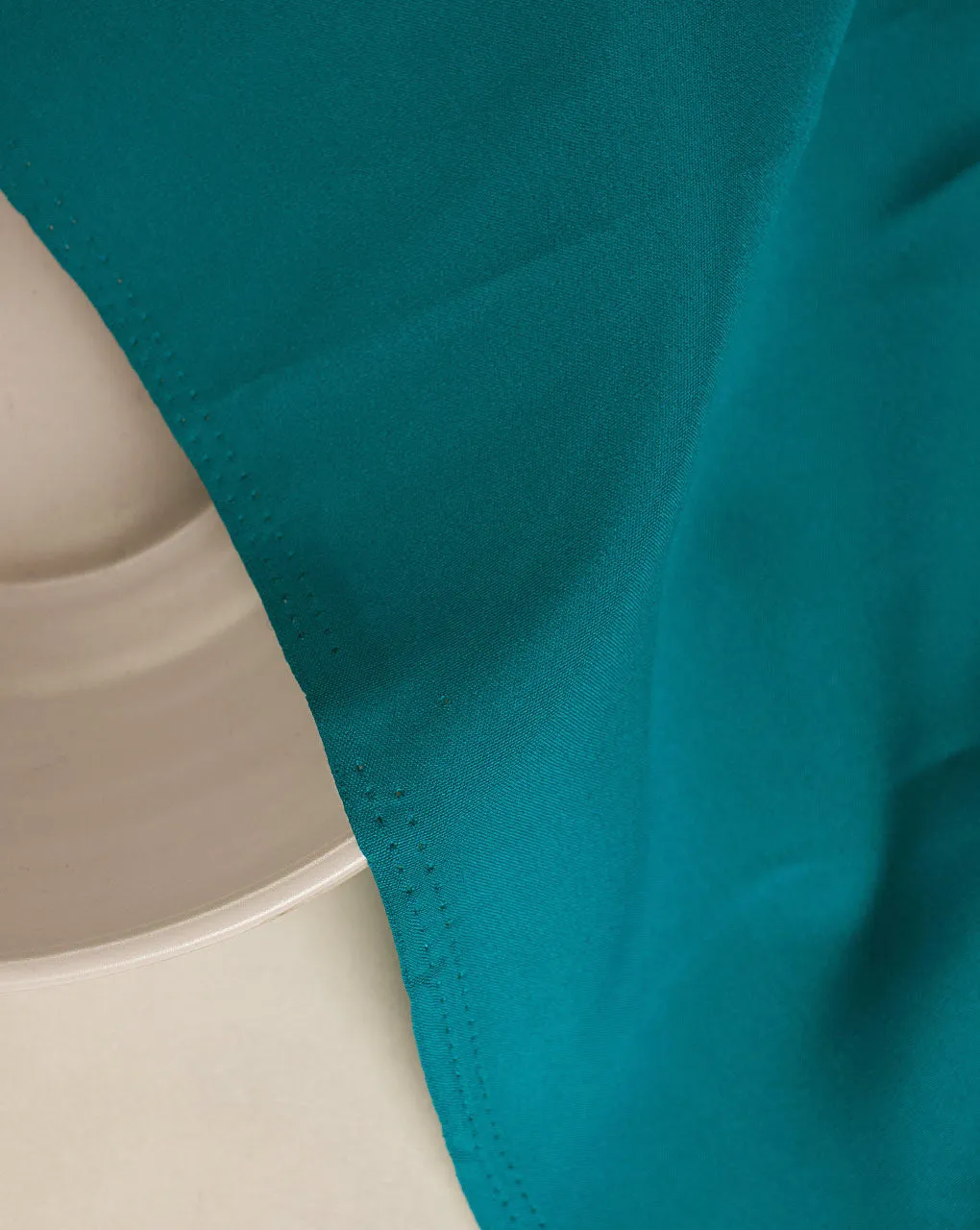 Teal Plain Crepe Fabric