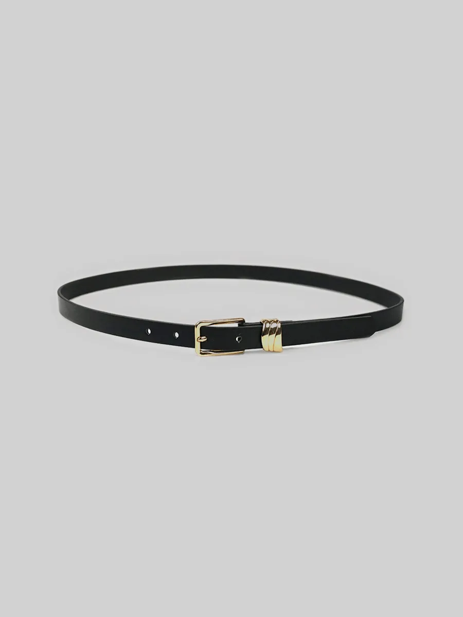 Thin Rectangle Buckle Belt