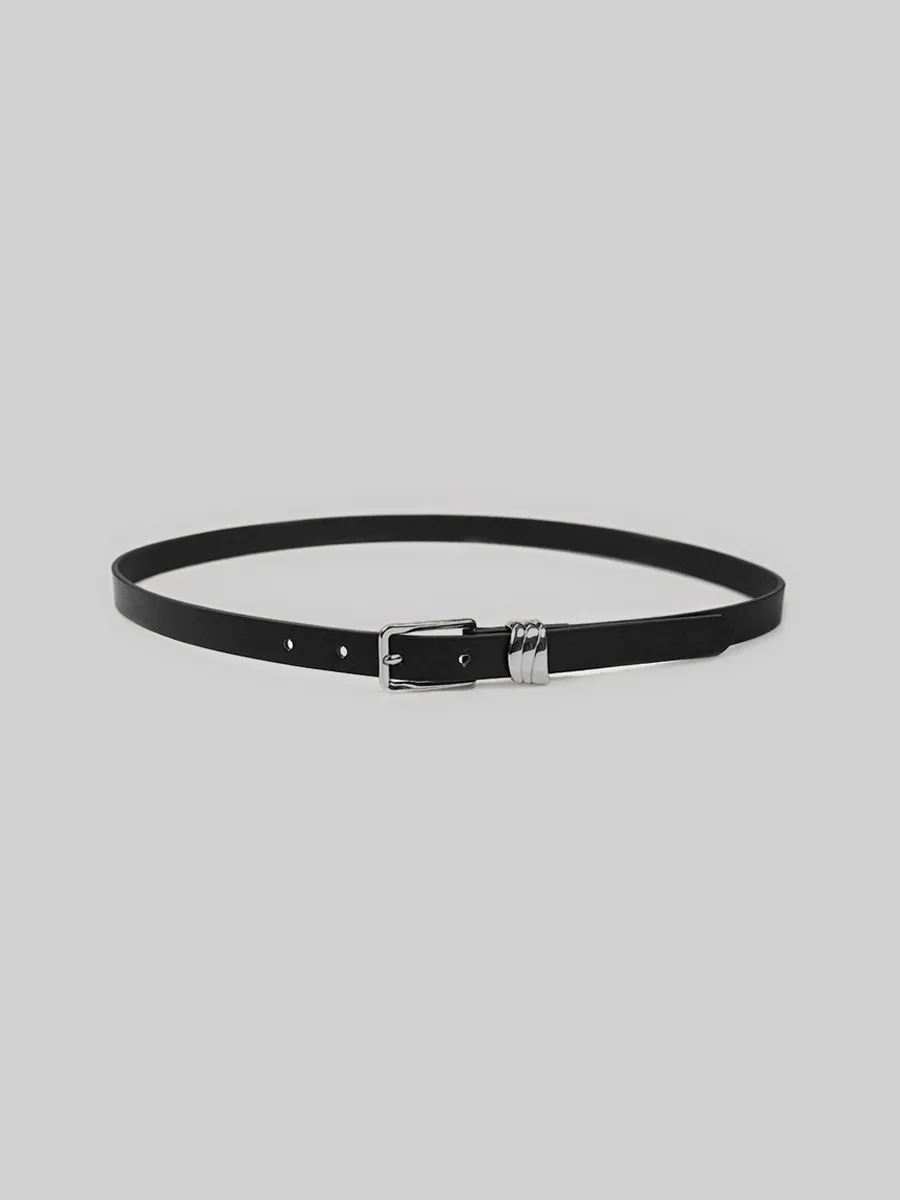 Thin Rectangle Buckle Belt