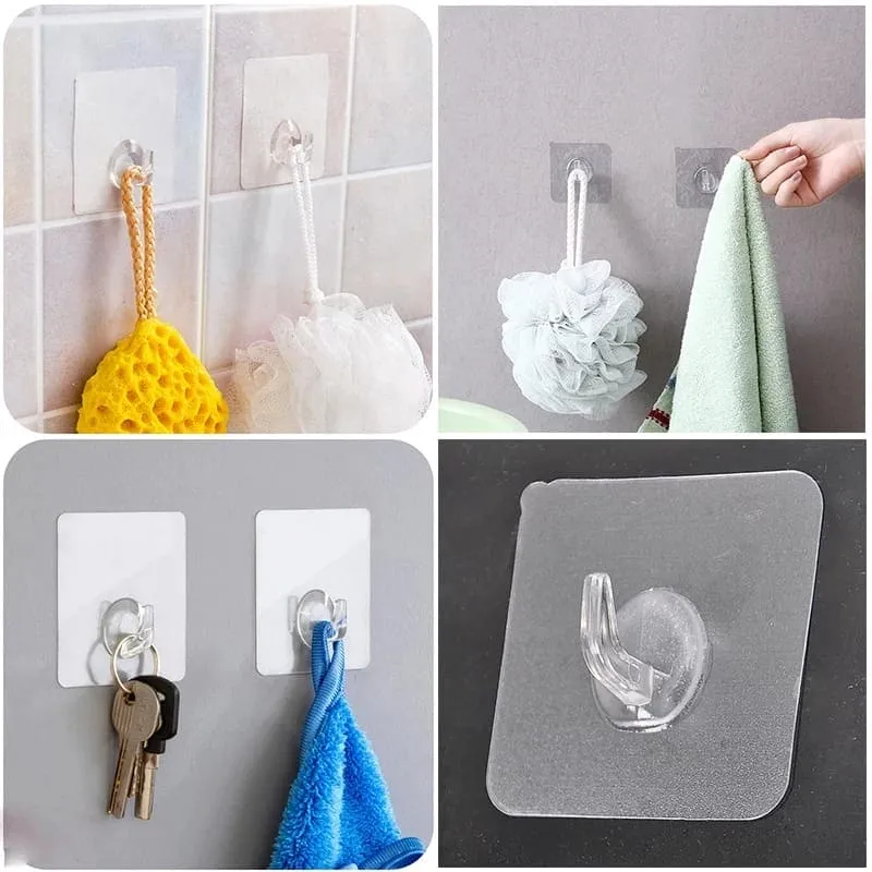 Transparent Wall Hanger, Punch-free Invisible Wall Hook, Strong Adhesive Seamless Wall Hooks