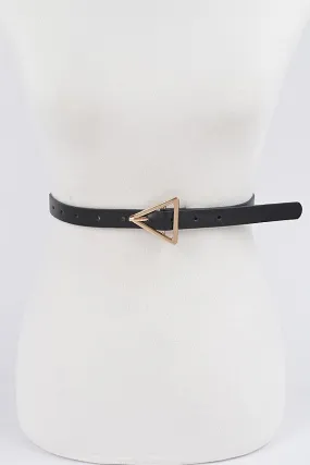 Triangle Black Thin Buckle Belt