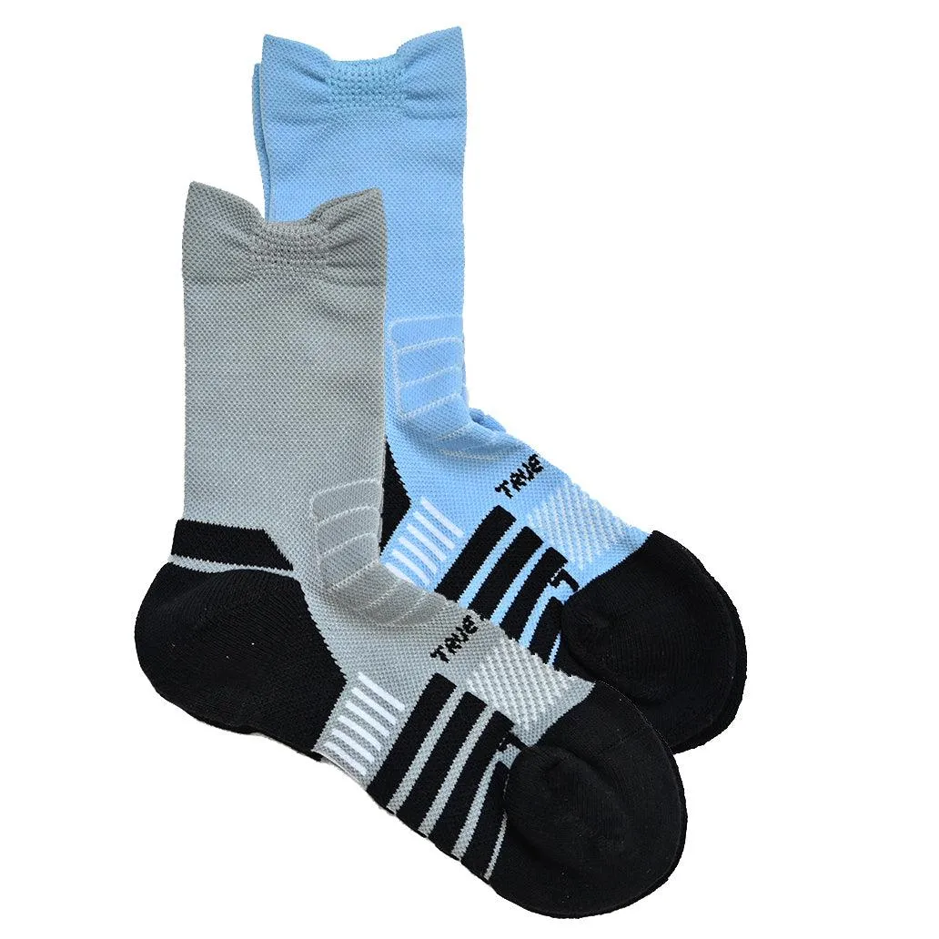 True Step Performance Athletic Socks for Kids  (Mid Calf -2 PACKS)