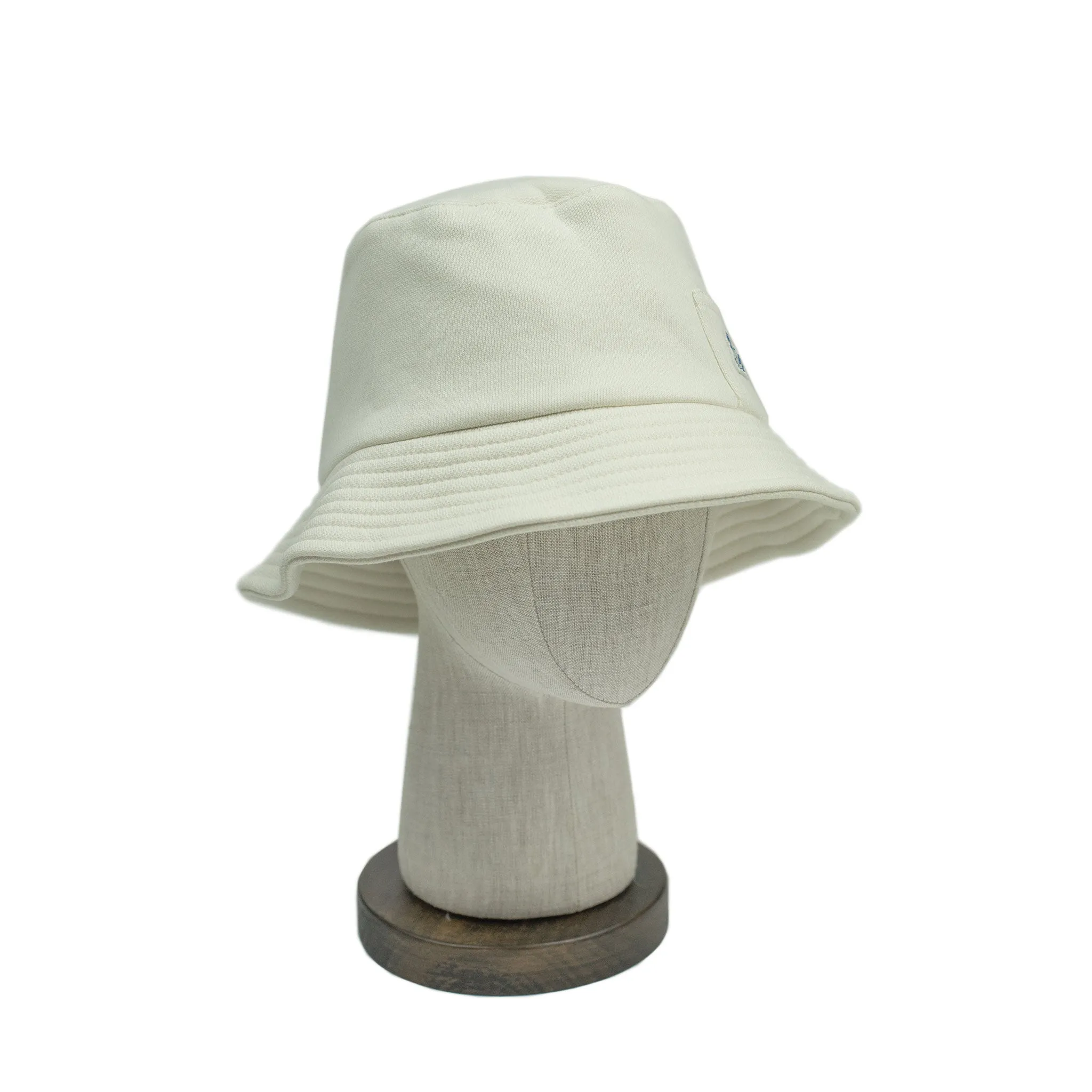 Vintage Fleece bucket hat in Oat off-white cotton